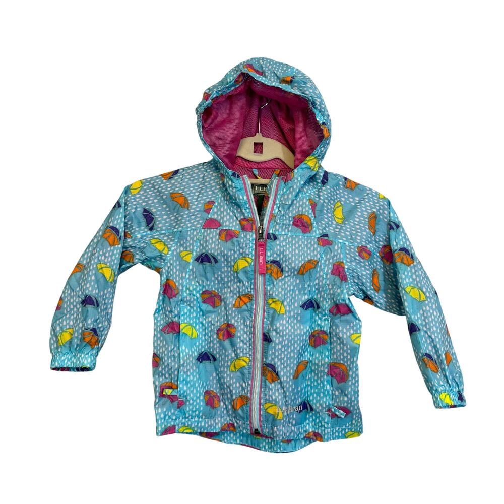 LL Bean Unisex Windbreaker Jacket Blue 4T